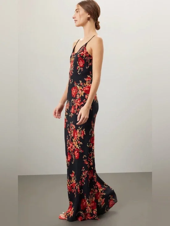 Reformation Parma Floral Black Maxi Dress size small. - Picture 7 of 14